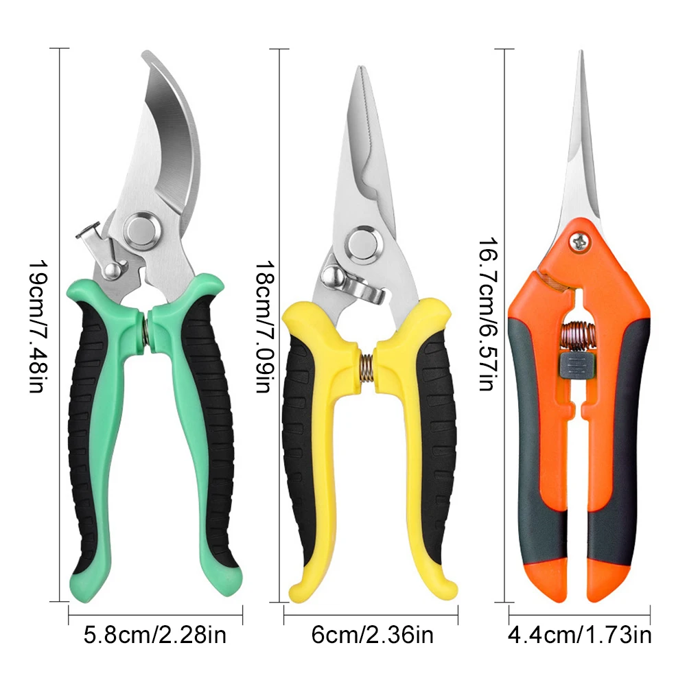 Garden Tools Secateurs Bonsai Shears Metal Gardening Scissor Pruning Tool Hand Cutter Fruit Picking Weed Household Potted 1PC 5