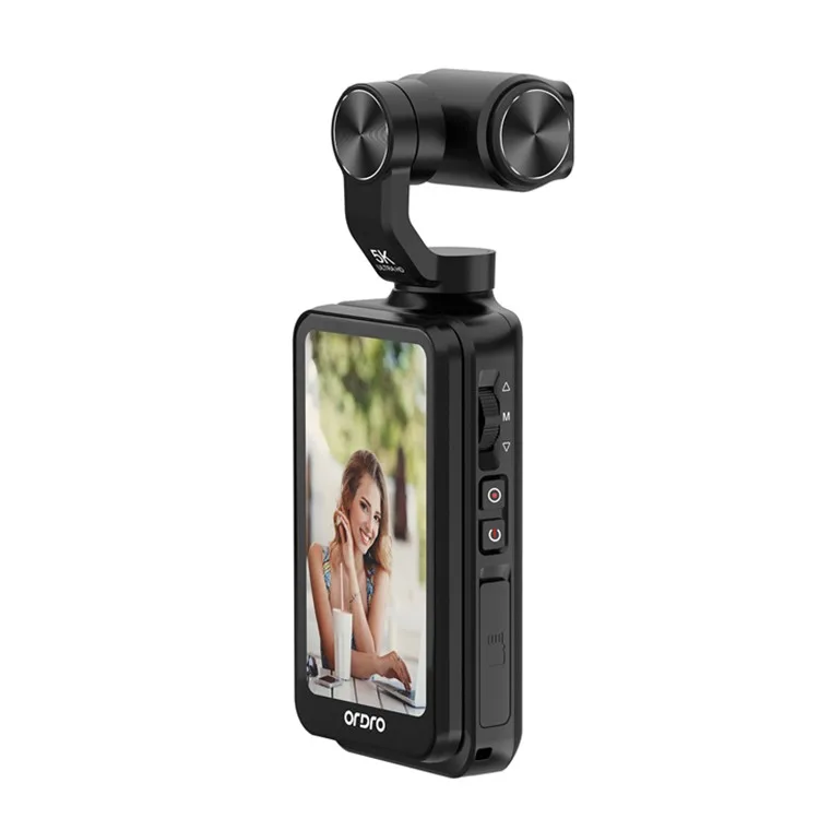 휴대용 포켓 DV M5 3축 손떨림 방지 HD 짐벌 카메라 5K/30fps 3.5인치 회전식 화면 120도 초광각 빠른 포커싱