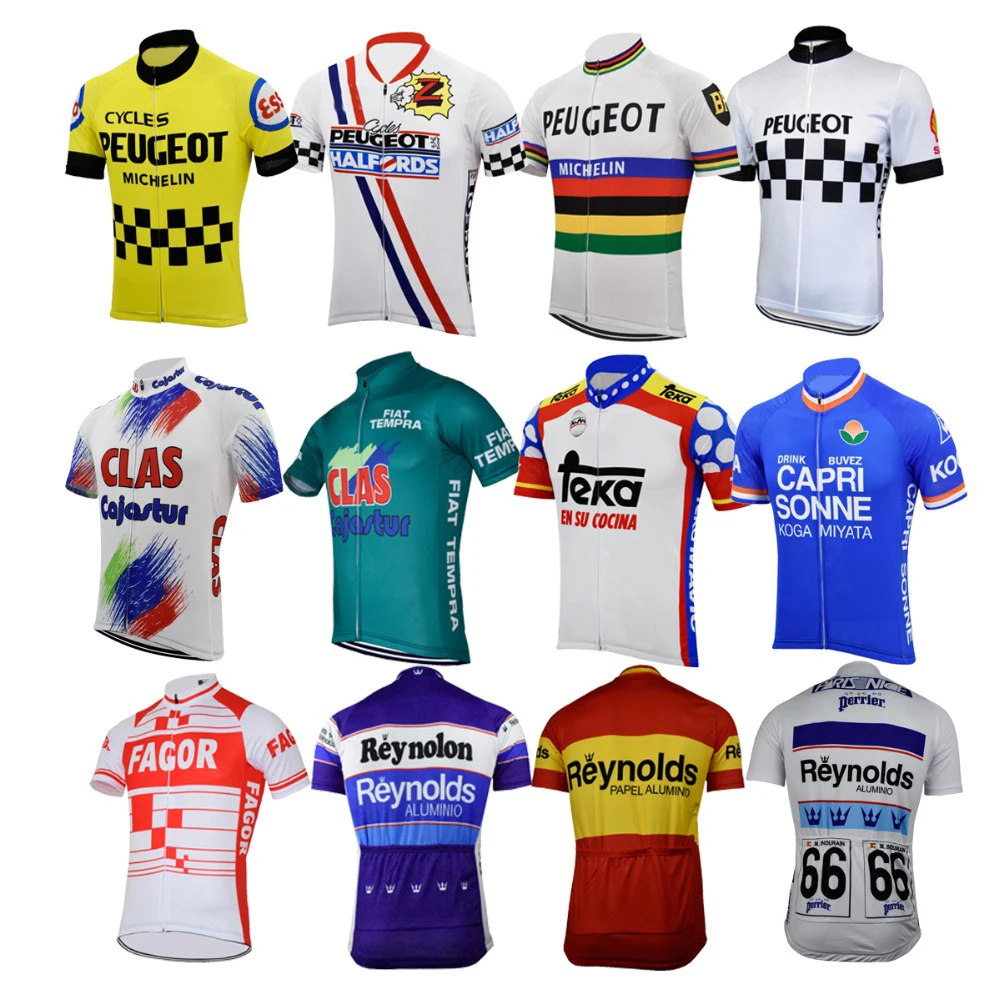 mencyclingjerseyfrancespainbikeretroblueclothingcyclingwear