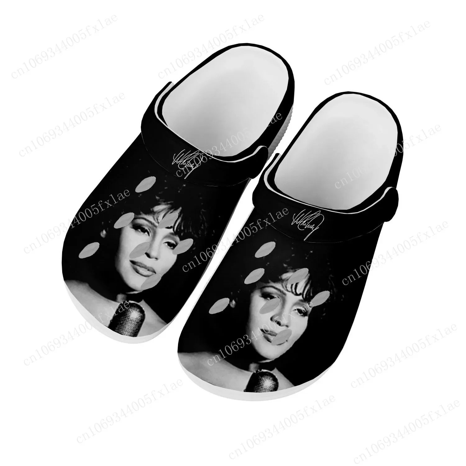 

Whitney Houston Pop Singer Home Clogs Custom Water Shoes Mens Womens Teenager Shoe Garden Clog Breathable Beach Hole Slippers