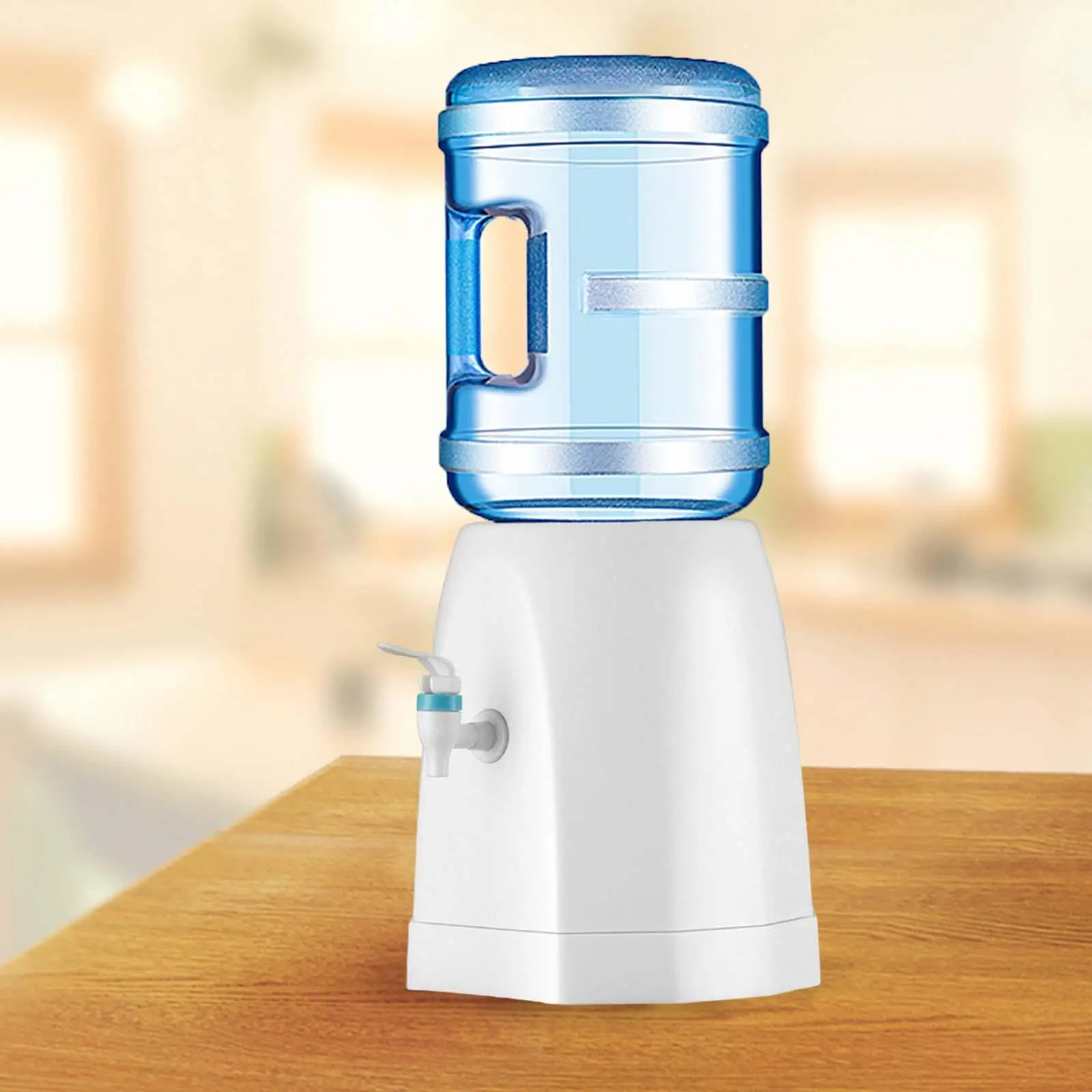 Tafelmodel waterdispenser met waterfleshouder, mini drinkfontein voor kantoor, buitenkeuken, eettafel en thuisgebruik._voghion.com