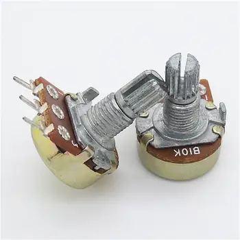 50 Pezzi WH148 Potenziometro Rotativo Lineare 15mm 1K 2K 5K 10K 20K 50K 100K 250K 500K 1M Ohm Resistore Variabile Opzionale