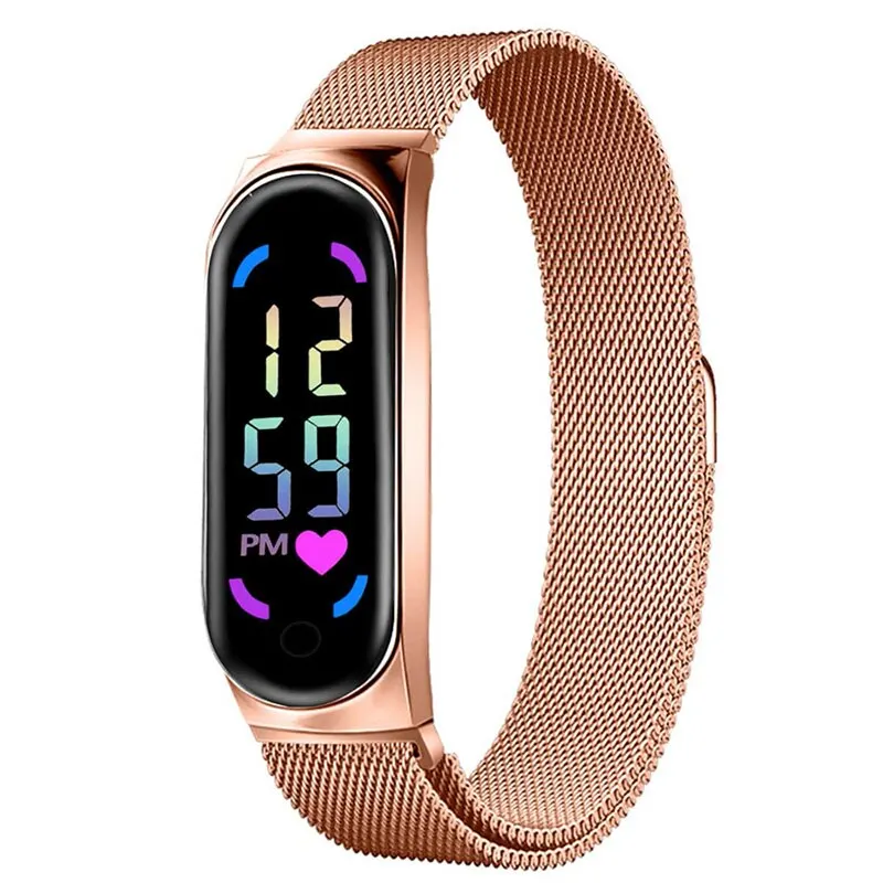 2023 New LED Women Watch Watchband Strap Waterproof Touch