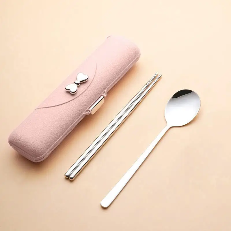 Stainless Steel Tableware Bag tableware storage bag Washable with Zipper Cutlery Kit Case