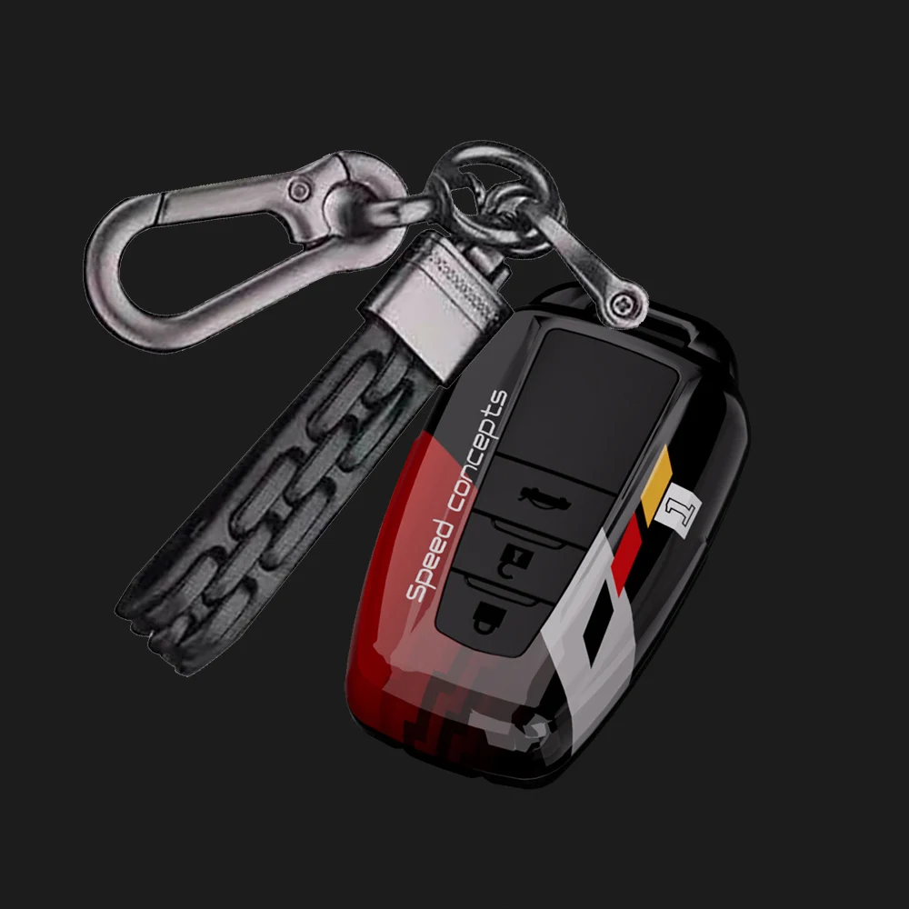 

Fashion Painting Car Key Case Full Cover Shell For Toyota Prius Camry Corolla CHR C-HR RAV4 Land Cruiser Prado Keychain Accessor