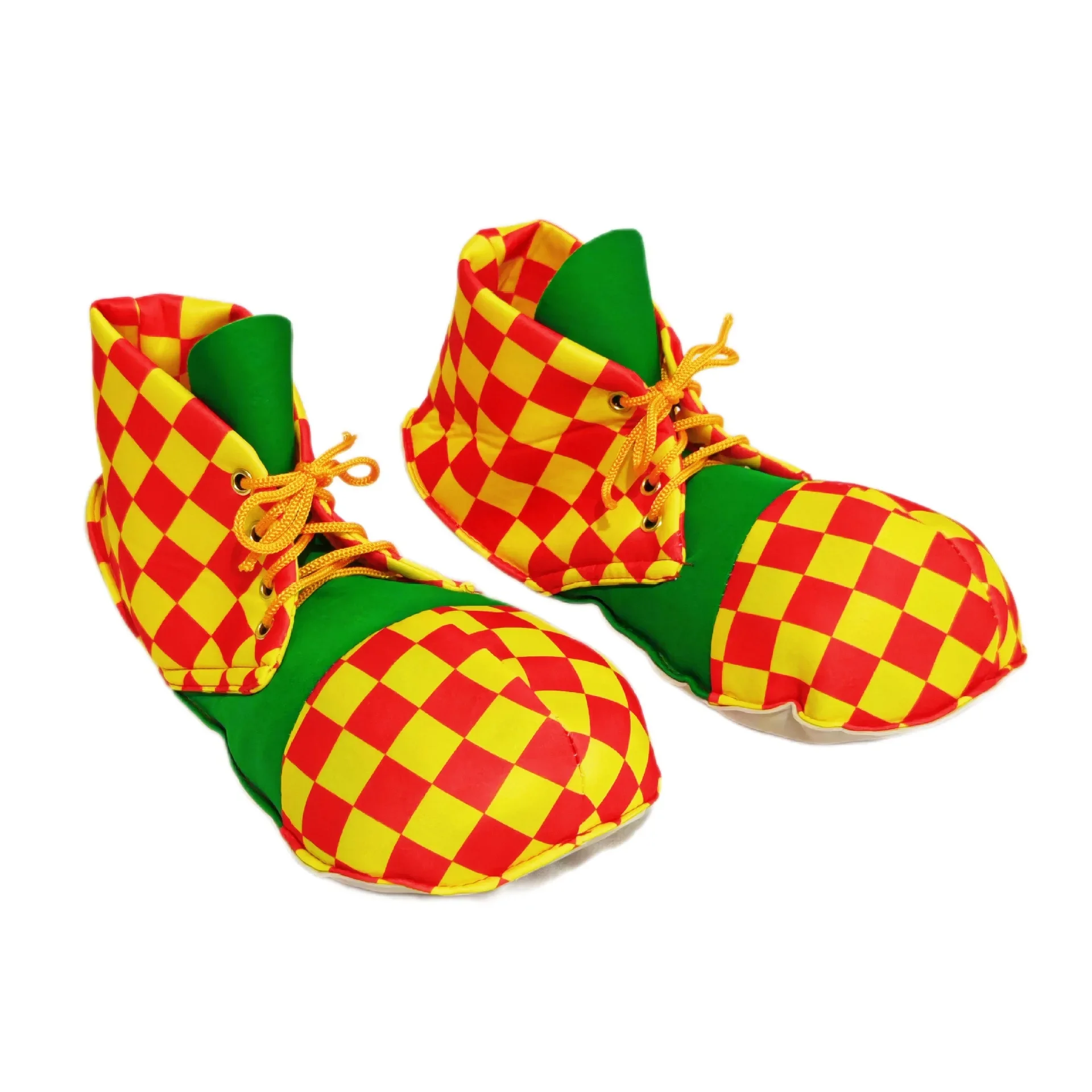 Funny Cosplay Clown Shoes Colorful Lattice Shoes 3 Sizes For Adult And Children Party Stage Performance Prop