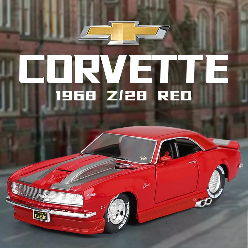 

Модель автомобиля Maisto 1:24 1968 Chevrolet Camaro Z/28 из сплава, литая металлическая игрушка, модель классического автомобиля, Коллекционная модель, подарки для детей