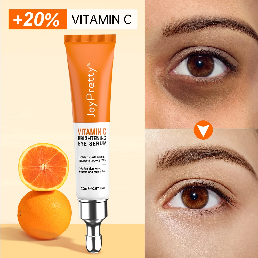 Anti Dark Circle Eye Cream Vitamin C Firm Remove Wrinkles Eye Bags Cream Moisturize Whiten Tighten Under Eyes Skin Massager Care bubble brightening lip mask powdery tender lips remove pigmentation fade lip wrinkles moisturize repair dead skin lip care 25g