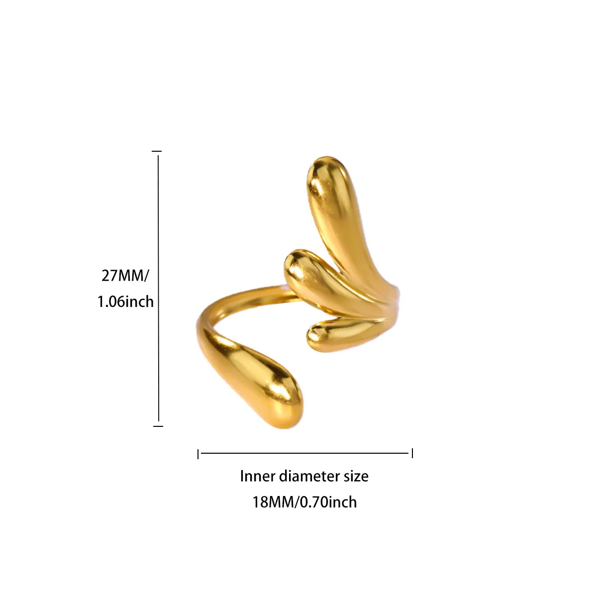 Simple Stainless Steel Geometry Rings For Women Open Adjustable Charm Finger Ring Minimalist style Jewelry Gift 2025 New Trendy