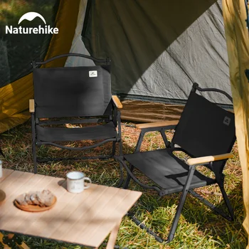 Naturehike Camping Chair – Portable Folding Kermit Chair, High Load-Bearing Wood Frame, Foldable Travel Chair for Outdoor Picnic, Relaxing & Fishing 1