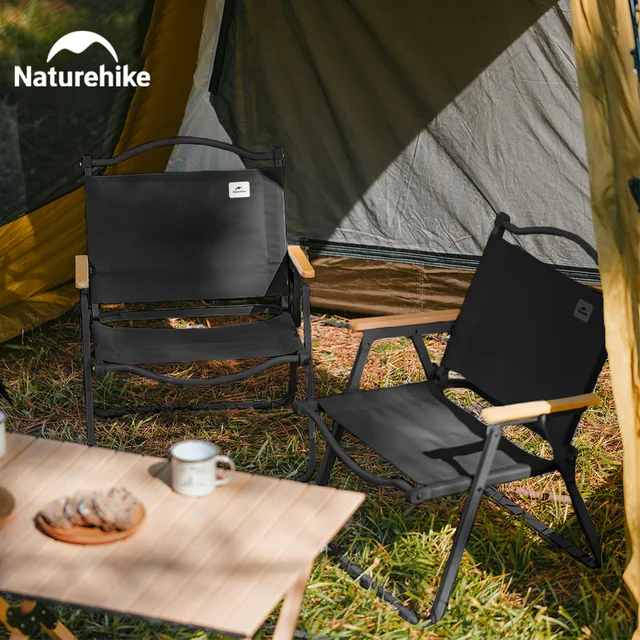 Naturehike Camping Chair – Portable Folding Kermit Chair, High Load-Bearing Wood Frame, Foldable Travel Chair for Outdoor Picnic, Relaxing & Fishing 1
