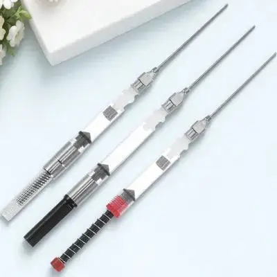 6pcs 분수 변환기 잉크 충전 보조 장치 2.6mm 3.4mm 레드 실버 블랙 잉크 충전 보조 장치 펜 문구 용품