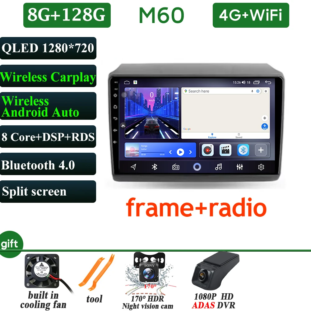 Android 15 Autoradio Für FIAT Ducato & Co – 9 Zoll, Wireless CarPlay, 4+64GB, DSP