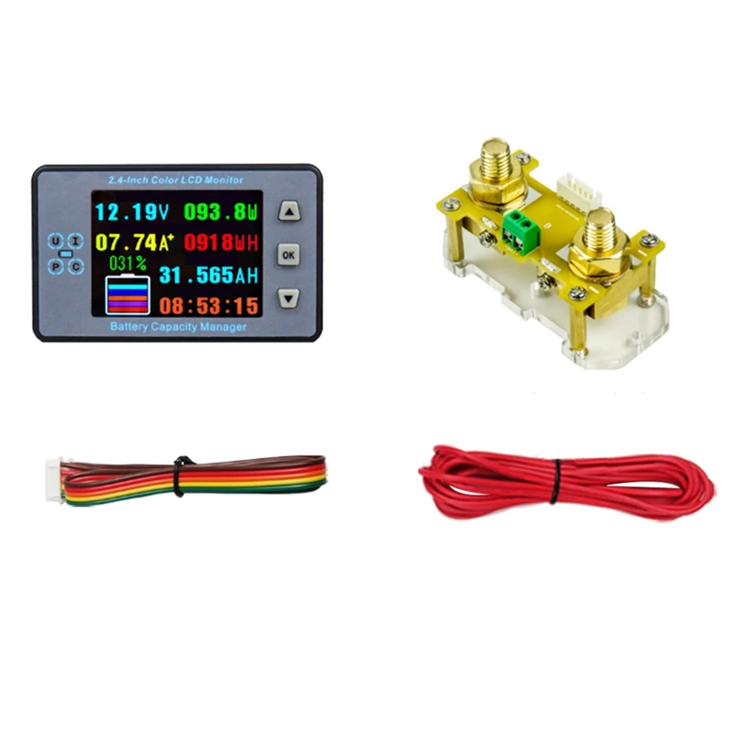 

VA9810 2.4 Inch Voltage Meter+100A Diverter With Base Coulometer Capacity Power Detector Monitor Parts For Electric Vehicle/RV