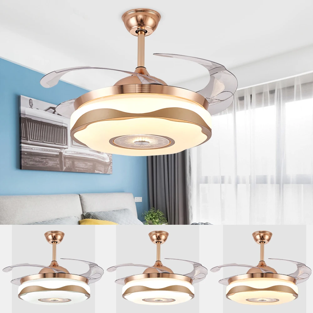

42"Ceiling Fan Lights with Night light function Remote Control LED Chandelier Lighting Living Room Chandelier