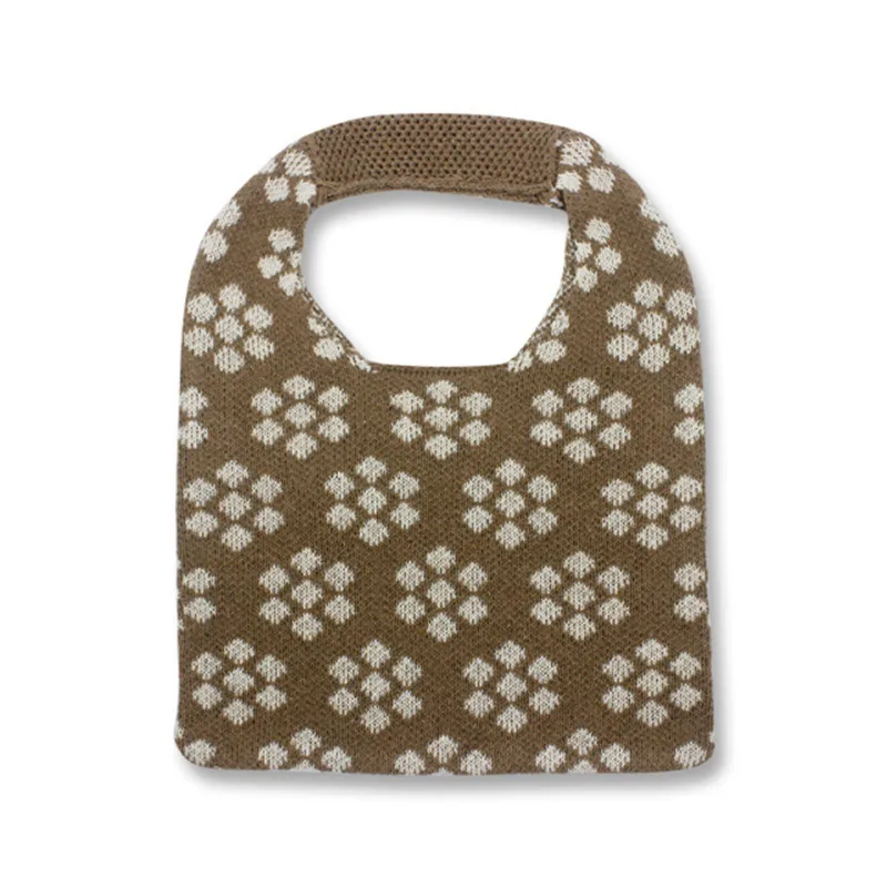 IMone 2022 New Sundry Small Bag Shoulder Knitted Bag Plum Blossom Cross Border Bag Armpit Shopping Women's Bag