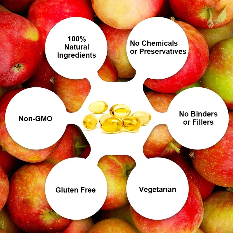 Apple Cider Vinegar Capsules-Helps with Detoxification, Weight Management, Appetite Suppression and Improved Digestive Health