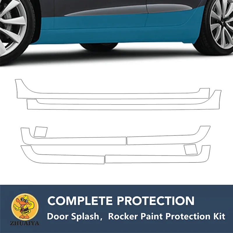 

PreCut Rocker Panels Paint Protection Clear Bra Guard Kit 7.5mil TPU PPF For For FIAT 500L POP LOUNGE EASY 2014-2021