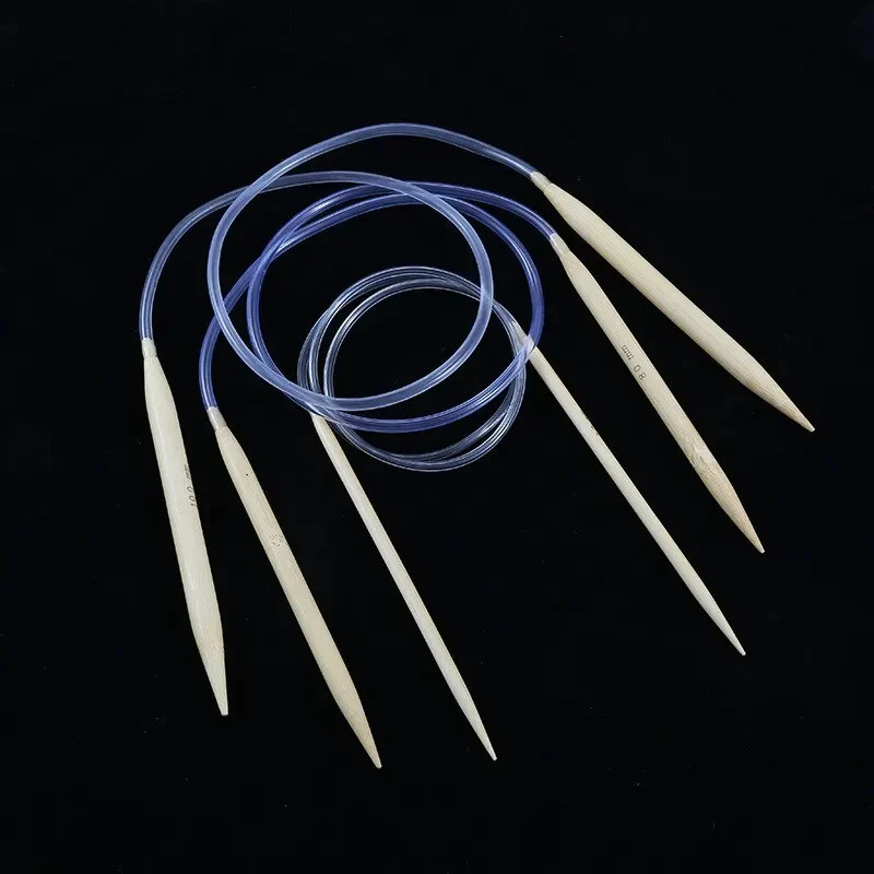 Bamboo Plastic Circular Knitting Needles 1Pcs Beige Crochet Needles Pins Needle Craft Tools DIY Sewing Tools 5mm 8mm