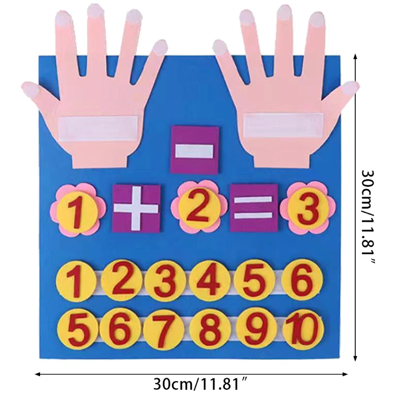 Kids Montessori Felt Finger Numbers Math Toys Children Counting Preschool Early  Learning Educational Board For Toddlers 4