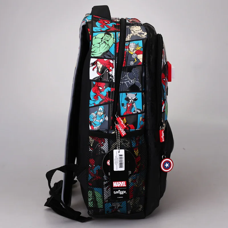 Marvel Smiggle School Bag Superhero Boys Backpack Iron Man Spiderman Student 6-12 Years Old Lightweight Load-reducing Backpack 3