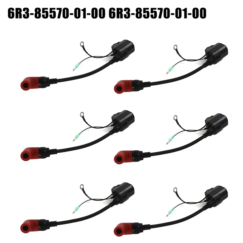 Bobina Di Accensione Fuoribordo 6 Pezzi Per Motore Yamaha 100Hp 115Hp 130Hp 140Hp 150Hp 175Hp Muslimah