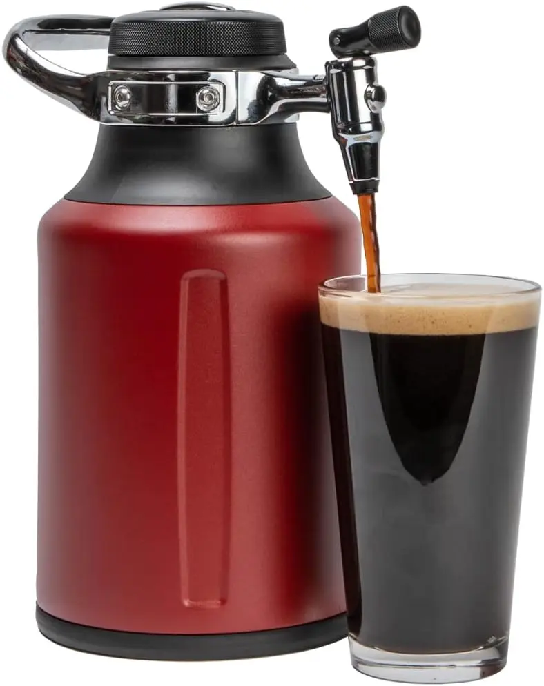 uKeg Go Carbonated Growler Beer Gift and Craft Beverage Dispenser for Beer, Soda, Cider, Kombucha and Cocktails, Am 6