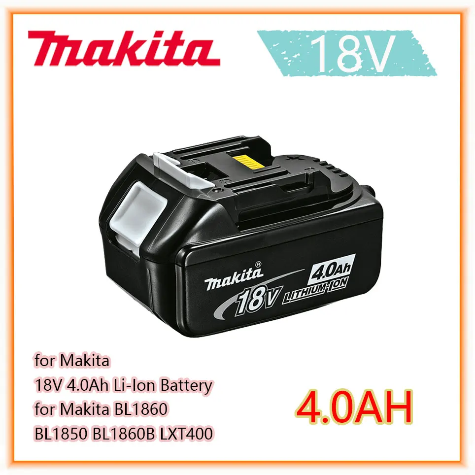 

Makita Original 18V 4.0AH 5.0AH 6.0AH Rechargeable Power Tools Battery with LED Li-ion Replacement LXT BL1860B BL1860 BL1850