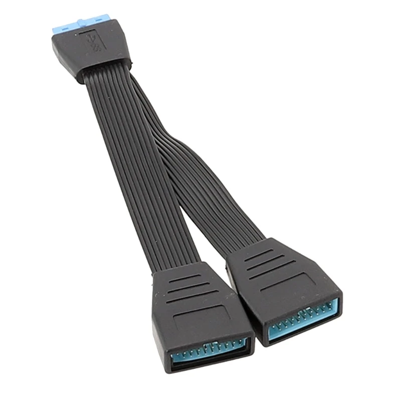 

M68F 19Pin USB-разъем USB3.0 1 на 2 разветвителя внутренний USB-концентратор для материнской платы компьютера 150 мм