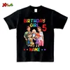 Birthday Girl Shirt for Family Matching Clothes Party Girls T Shirt Gift Custom Name Kids Clothing Outfit Children Clothes Daddy 2