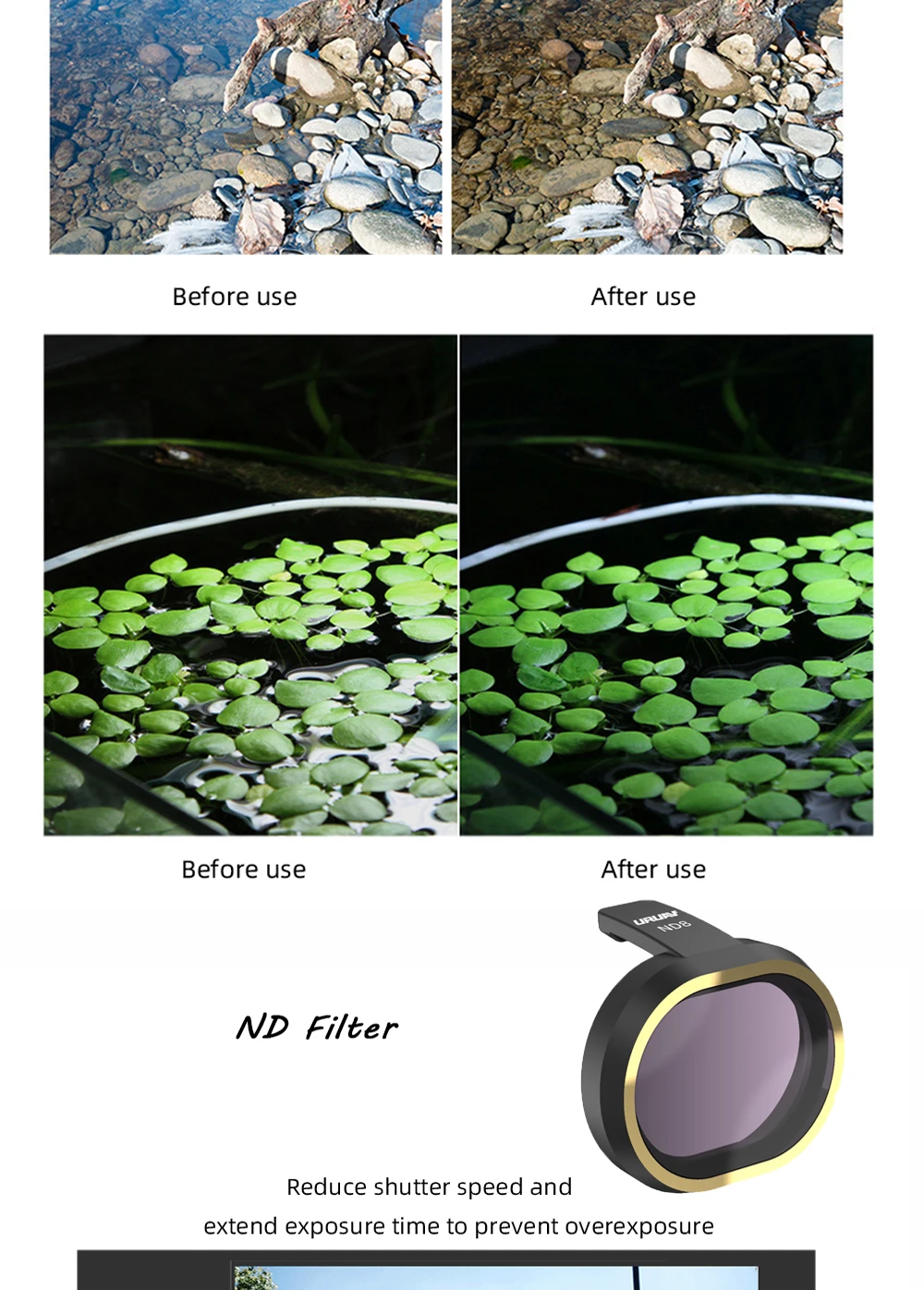 Description Picture 5 of itemFIMI X8 Mini Drone Filter UV/CPL/NDPL 8/16/32/64 Star Night Camera Lens Filters Set for FIMI X8 MINI RC Quadcopter Accessory