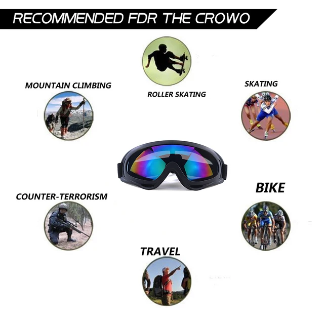 Gafas de sol antideslumbrantes para motocicleta, gafas de esquí deportivas, a prueba de viento, a prueba de polvo, accesorios de equipo de protección UV - Image 6