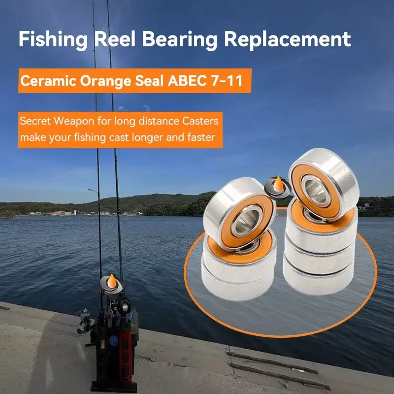 Hybrid Ceramic Bearings (individual) (Orange seal