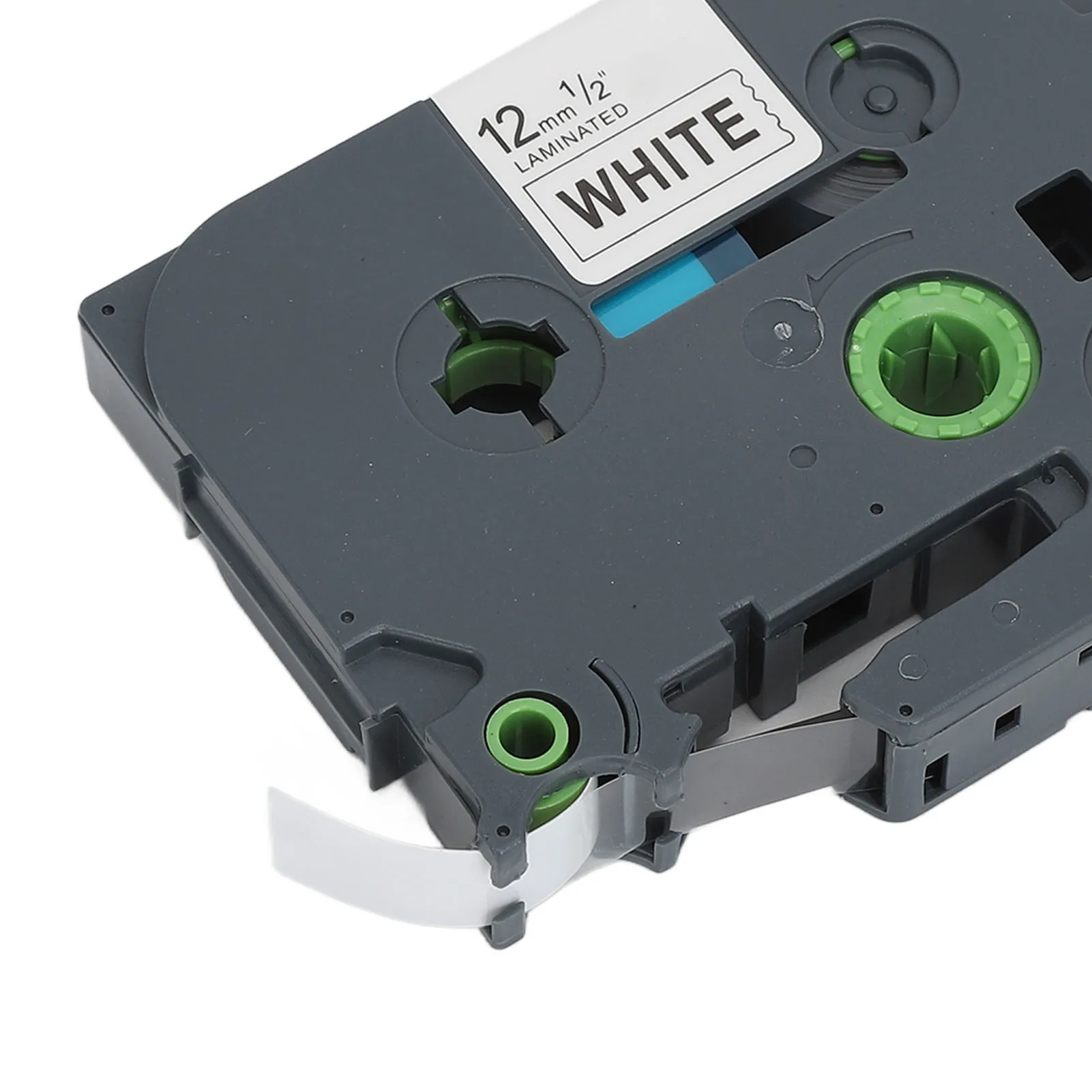 4PCS 12mm Label Maker Tape Refill Label Tape 12mm Waterproof Black On White Label Maker Tape Replacement Refill