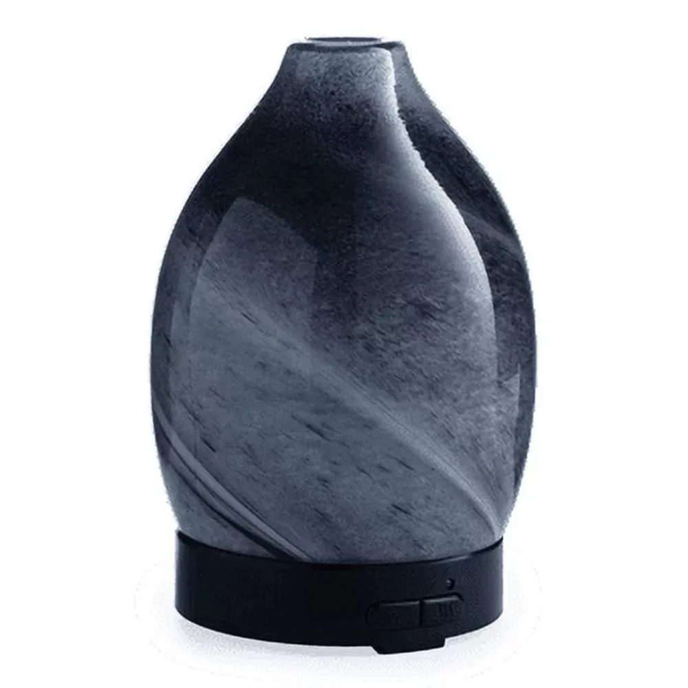 

Airome 100 ML Ultrasonic Essential Oil Diffuser, Blown Glass Black Obsidian Ultrasonic Essential Oil Diffuser USA