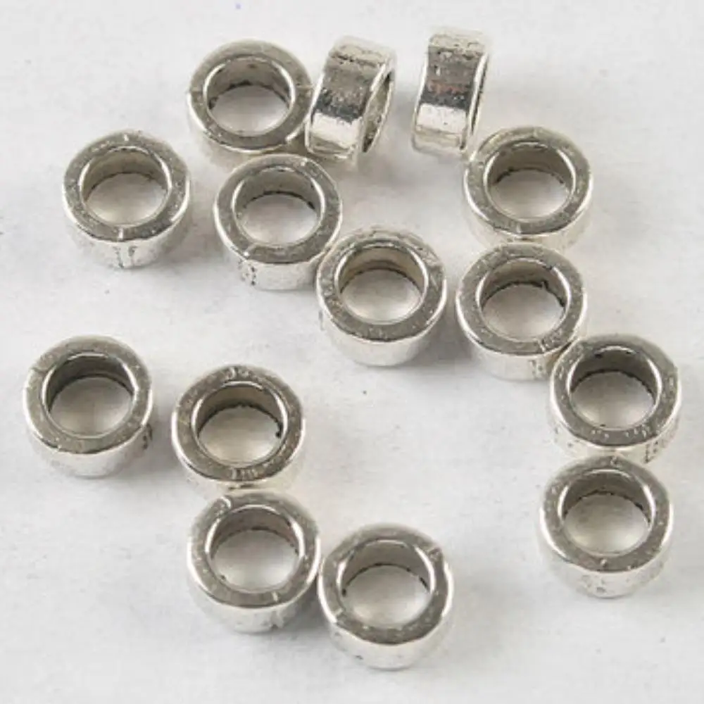 100PCS 6MM TIBETAN SILVER BEAD DIY HANDMADE CRAFTS H3729