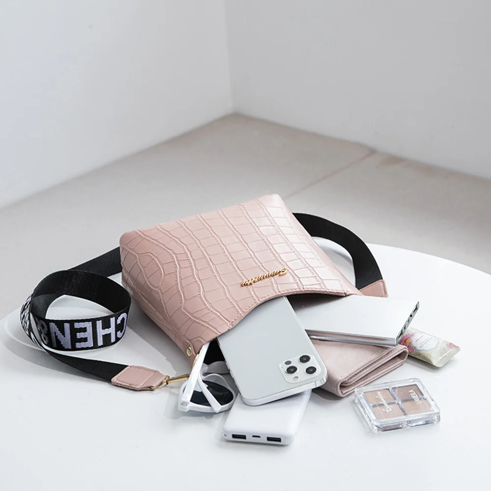 Casual Women Shoulder Bag Mini Crossbody Bucket Handbag Female Messenger Bags For Women Ladies Handbags Crocodile Purse womens bag