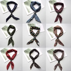 60*60cm Silk Men's Ladies Boys Girls Women Small Square Designer Scarf Men Luxury Accessories Ascot Cravat Ties Cravat