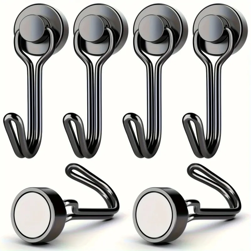 Magnetic Hooks 20pcs Heavy Duty Neodymium Rare Earth Magnetic Hangers Extra Strong Magnets Hook For Hanging