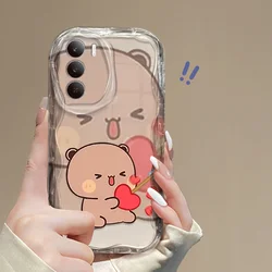 Flexible TPU Shockproof Bear Pattern Protective Back Case Cover for Realme P3 Lite (HFNYWXIONG001)