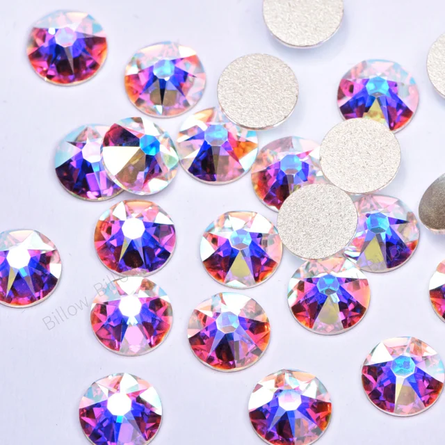 Glitter Crystal Glass Non Hotfix Rhinestones Glue стразы для рукоделия  Nails Flatback Nail Art Crystals for costura Nail Charms