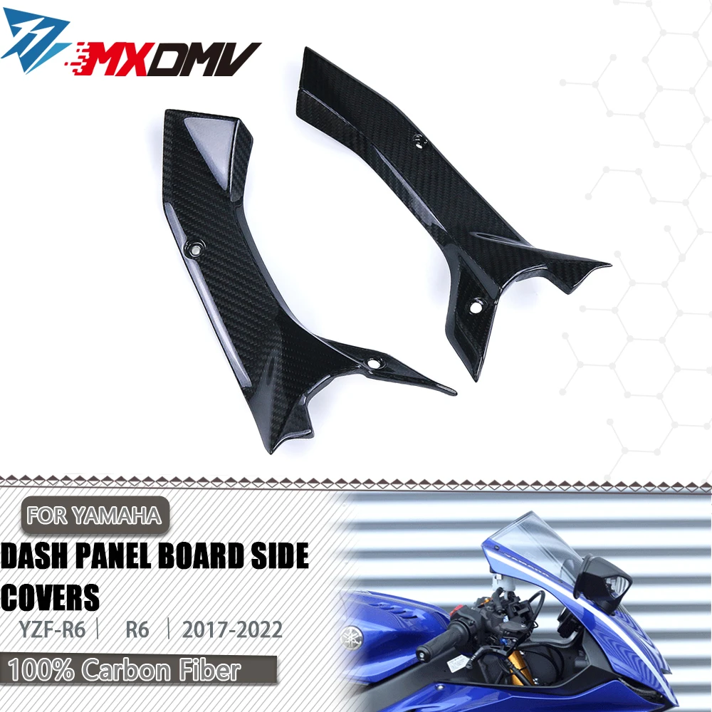 

R6 Dash Panel Board Side Covers in Carbon Fiber For YAMAHA Yzf R6 2017-2020 Motorcycle Side Air Duct Cover Fairing Insert Part