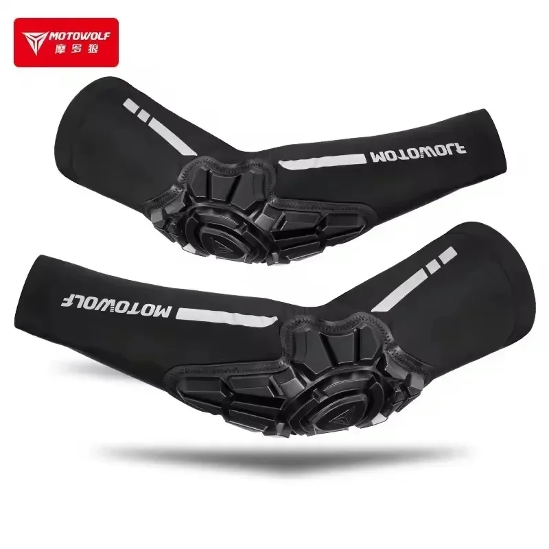 설치가 쉬운 모토울프 여름용 오토바이 팔꿈치 보호대 MTB 사이클링 보호 모토크로스 보호대 BMX ATV 오토바이 장비
