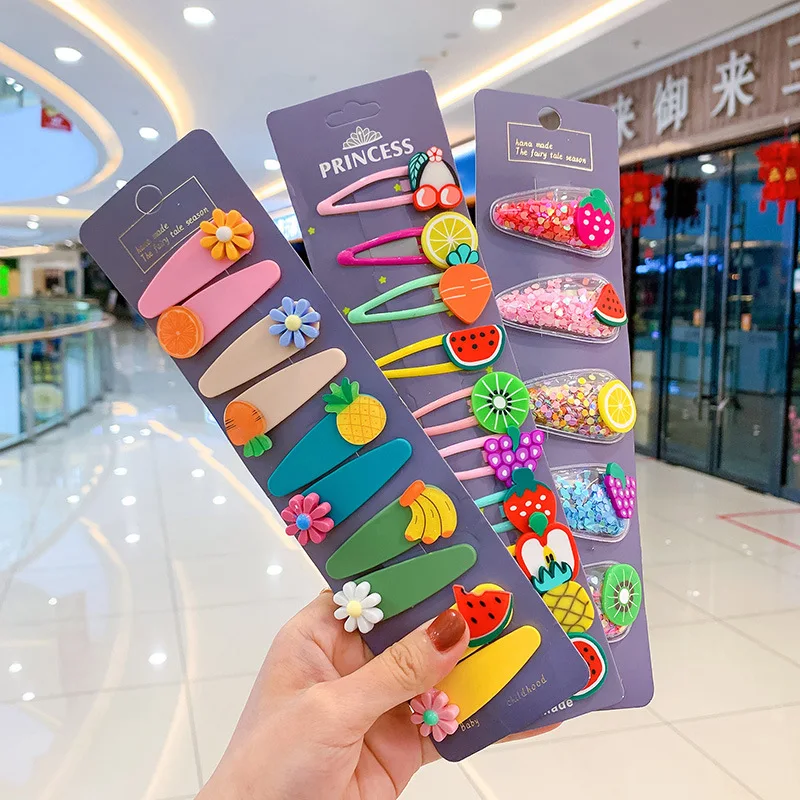 Kids Baby Hair Accessories Hair Pins Beautiful Flowers Style Hair Clips Hairpin For Girls Children Hair Grips Barrettes 10 Piece 2