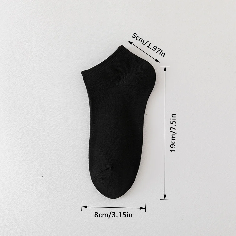 Invisible Low Cut Socks 10 Pairs Women/Men Boat Silicone Non-slip Summer No-show Ankle Solid Color Casual Breathable