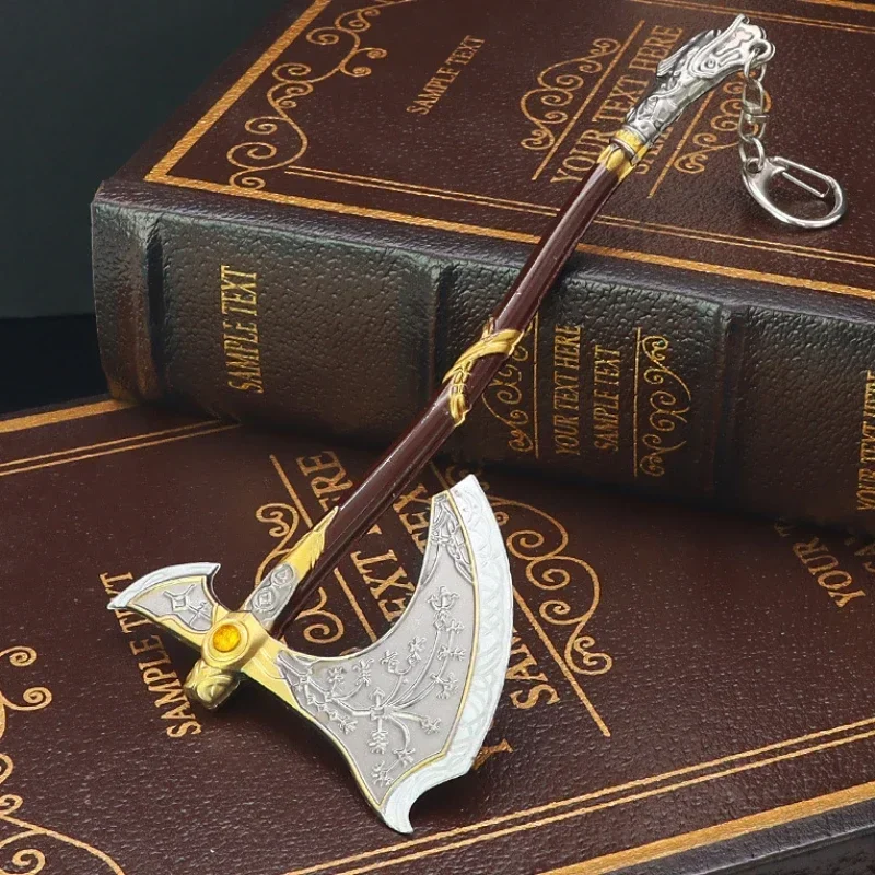 18cm God of War Weapon Peripherals Katana The Leviathan Axe Kratos Game Metal Model Keychain  Peripherals Action Figure Gift Toy 3