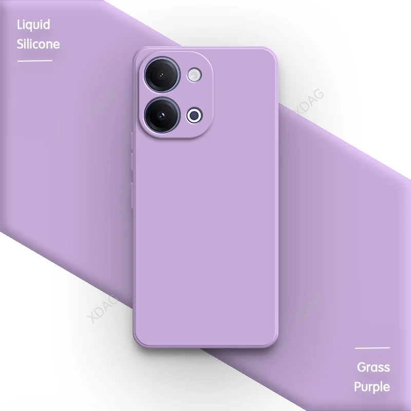 Luxury Liquid Silicone Square Soft Phone Case – Original Back Cover in Premium Finish