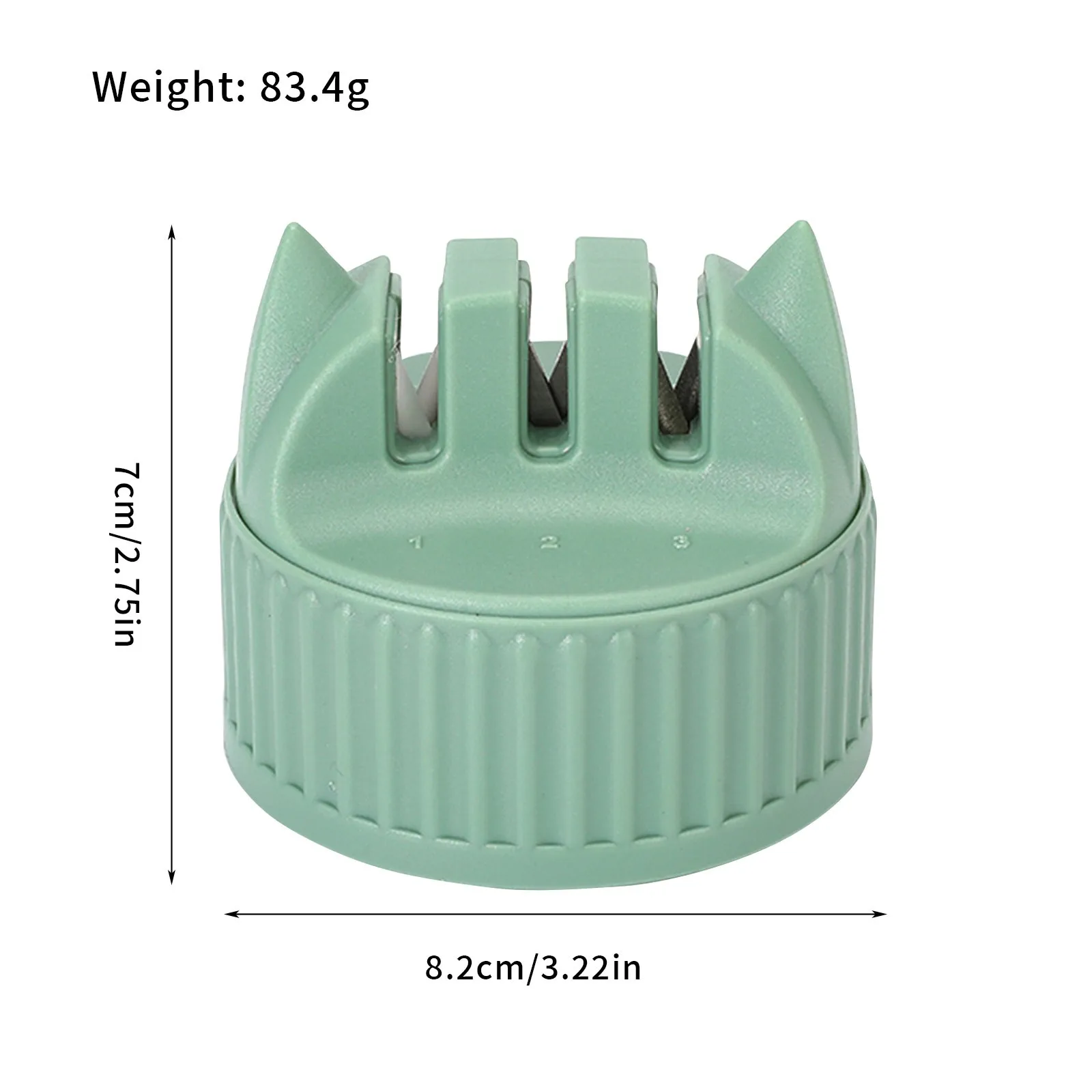 Knife Sharpener Three-section Cartoon Cat Head Whetstone Kitchen Non-slip Household Manual Knife Sharpener