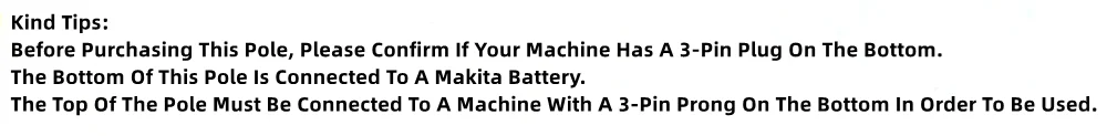 Description Picture 3 of itemGarden Power Tool Accessories Telescopic Extension And Segmented Rods For 3-Pin Makita Connector Chainsaws And Electric Shears