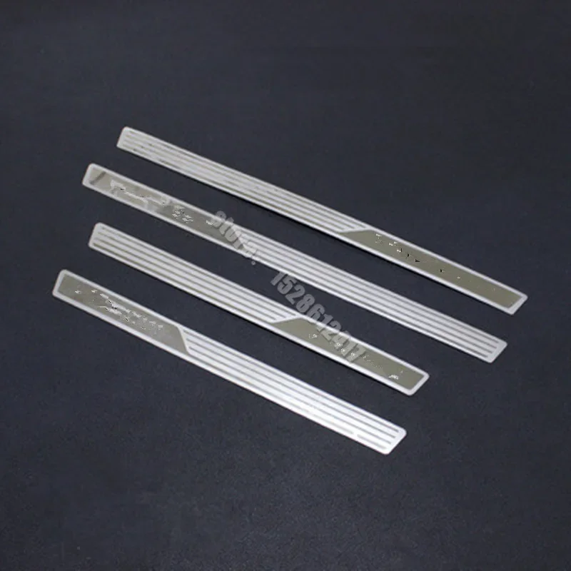 For Volkswagen Touran 2004 2005 2006- Car Accessories Door Sill Scuff Plate Guard Stainless Steel Kick Pedal Sticker